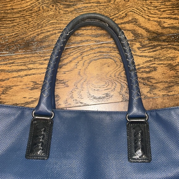 Vintage Classic Bottega Veneta Navy Blue Preowned Cabat Tote Shoulder Bag - Picture 12 of 13